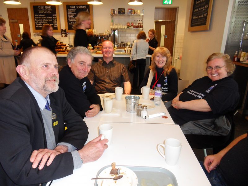Phillip, Russ, Paul, Aileen &amp; Jayne having a cuppa in the M Shed
